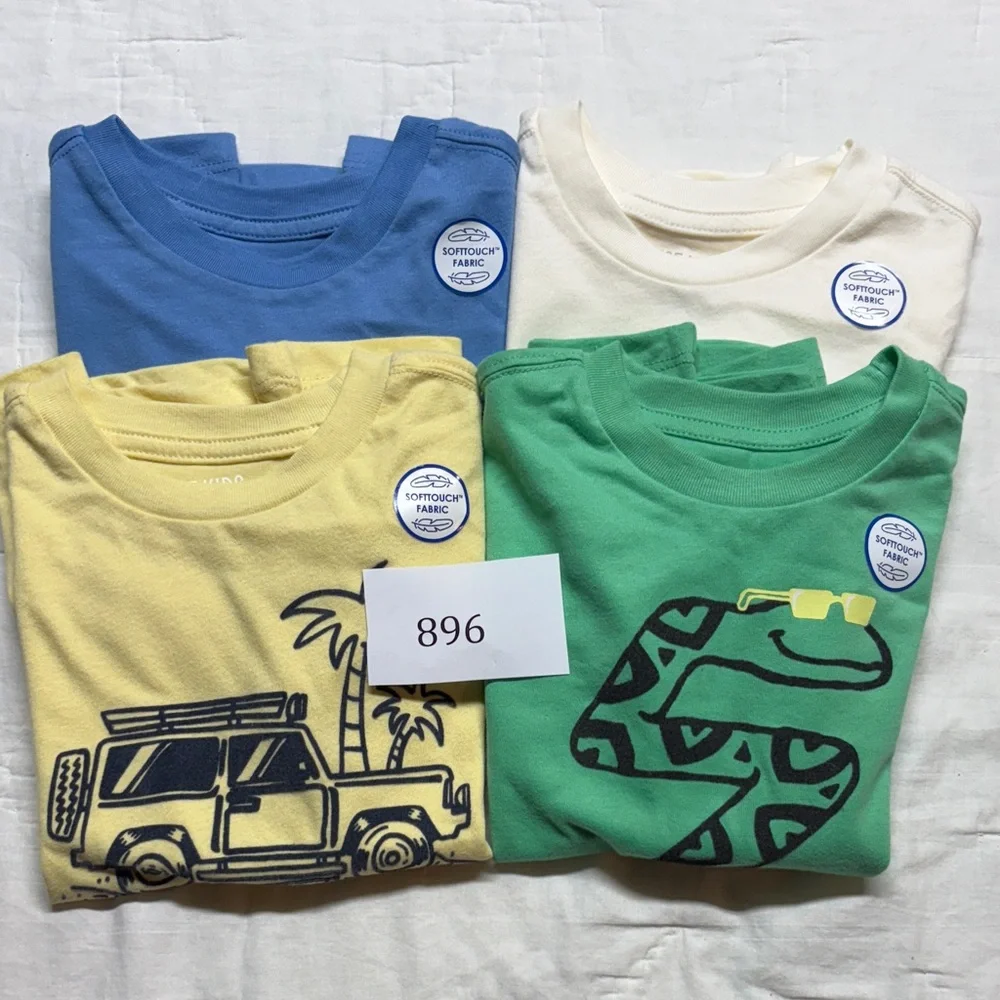 NWT 365Kids 4-Pack Graphic Tees Size 4‎ | Super Soft Cotton Bundle
